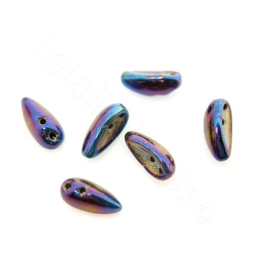 Czech Preciosa Chilli - Rainbow Iris 4x11mm - 50 pcs