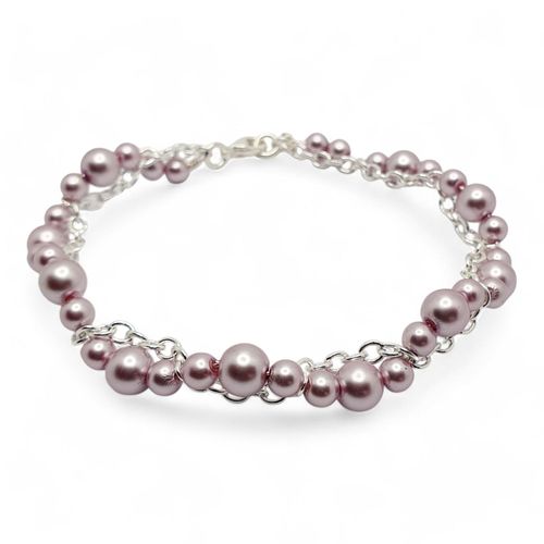 Maria Pearl Bracelet Makes 4 rosewood bracelet making kit — DIY set with beads and instructions for creating handmade jewelry