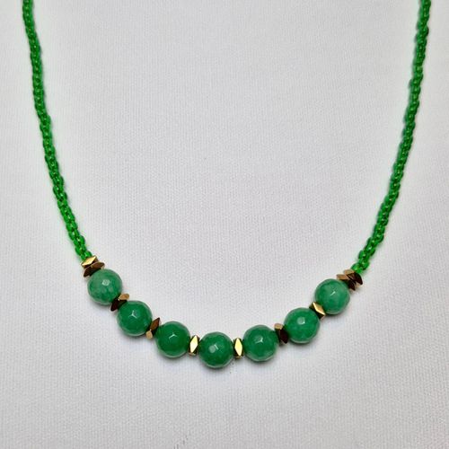 Kerry Jade Necklace Makes 2 green necklace making kit — DIY set with beads and instructions for creating handmade jewelry