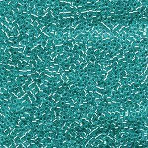 size 11 Miyuki Delica seed beads silver lined caribbean teal db1208 5g — 5g pack, premium Japanese cylinder beads perfect for bead weavin…