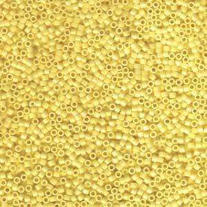 size 11 Miyuki Delica seed beads opaque canary db1132 5g — 5g pack, premium Japanese cylinder beads perfect for bead weaving, embroidery,…