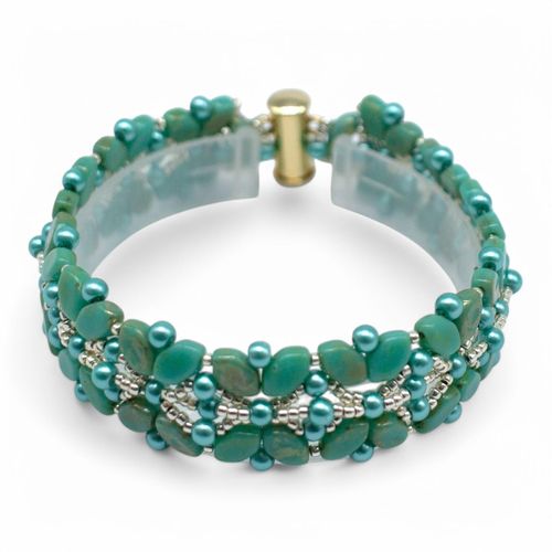 Par Puca Precieux Bracelet Turquoise Green 3mm 2pcs for jewellery making