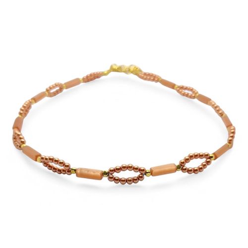 Oonagh Choker Necklace Makes 2 peach necklace making kit — DIY set with beads and instructions for creating handmade jewelry