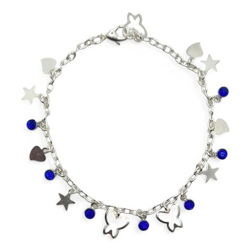 Tatiana Charm Bracelet Makes 2 royal blue bracelet making kit — DIY set with beads and instructions for creating handmade jewelry