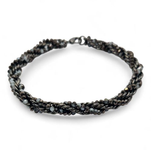 Venora Spiral Crystal Bracelet opal bronze bracelet making kit — DIY set with beads and instructions for creating handmade jewelry