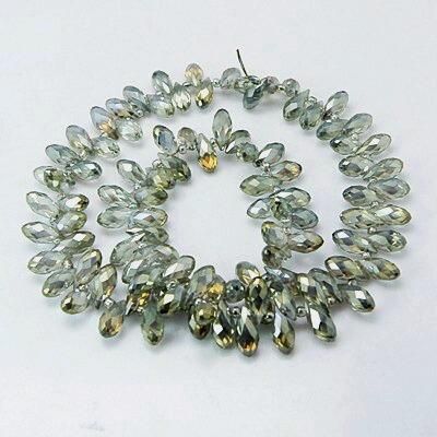 12mm crystal beads olive garden, pack of 90 — faceted for jewelry making and beadwork