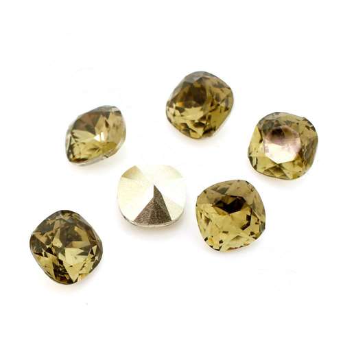 10mm resin Rivoli stone smoky quartz 1pc — faceted round crystal-style cabochon ideal for jewelry making, settings, and crafts