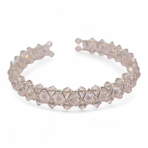 Meryl Crystal Memory Bracelets pink bracelet making kit — DIY set with beads and instructions for creating handmade jewelry