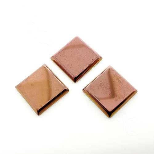 Hematite Cabochon Squarel 20 x20mm - Bronze