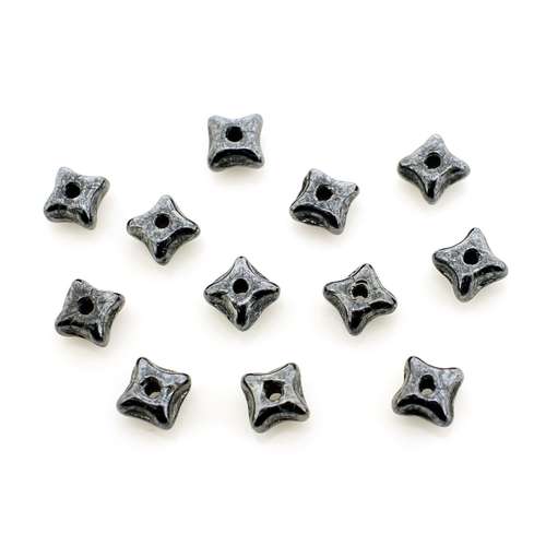 Czech Pinch Square 5mm - Hematite 70pcs