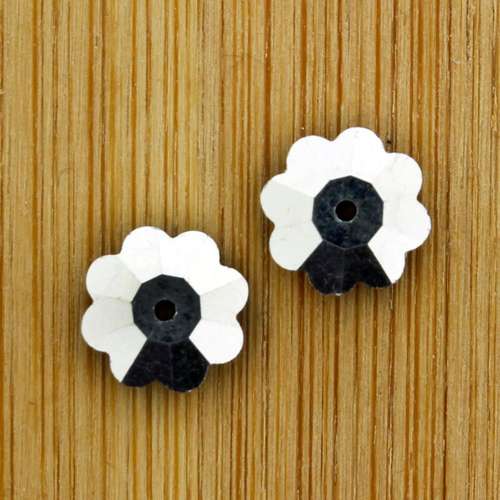 8mm resin Rivoli stone 8mm — faceted round crystal-style cabochon ideal for jewelry making, settings, and crafts