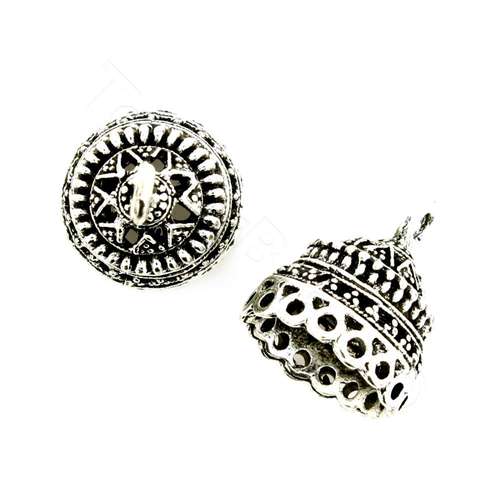 Metal Bead Cap for Tassel 16mm - Antique Silver 1 piece