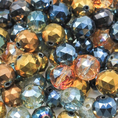 11mm Crystal Round Beads 50pcs Mixed for jewellery making