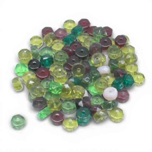 Czech Facet Rondelles 6mm 100 Beads for jewellery making
