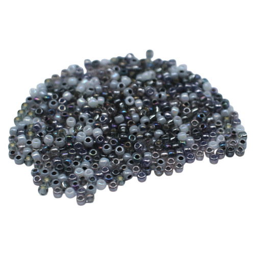 Toho Size 11 Seed Beads 25g Mix Charcoal 6mm for jewellery making
