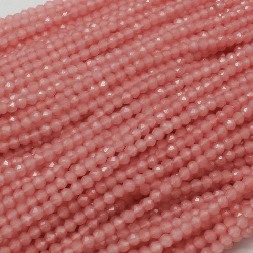 Micro Crystal Round Beads 1.5mm Pastel Peach for jewellery making
