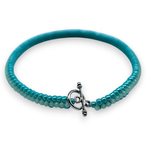 Alyssa Microcrystal Bracelet Kit Makes 3 Pastel Lime for jewellery making