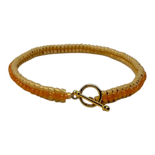 Alyssa Microcrystal Bracelet Kit Makes 3 Pastel Orange for jewellery making