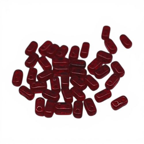 CzechMates Bricks 6x3mm 50pcs Siam Ruby for jewellery making