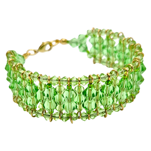Rani Crystal Bracelet Peridot Green for jewellery making