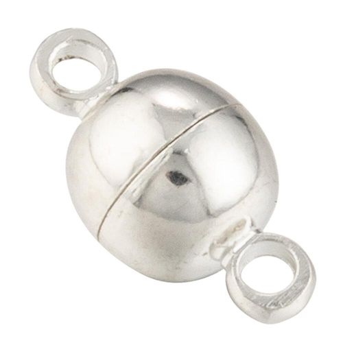 Magnetic Clasp Mini 11x6mm Silver Plated 2pcs for jewellery making