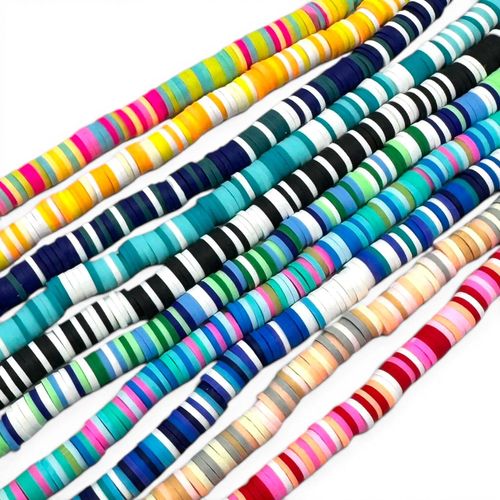 Fimo Heishi Disc Beads 6mm 10 Strings Mixed Pack for jewellery making