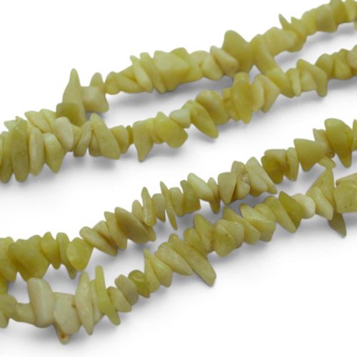 Gemstone Chips Lime Jade 32" String 10mm for jewellery making