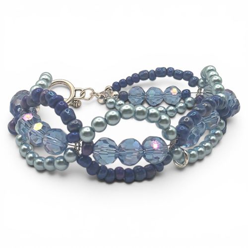 Infinity Bloom Bracelet x2 Sky Blue for jewellery making