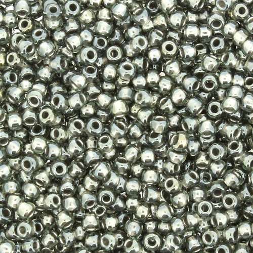 Toho Size 11 Seed Beads 10g - Inside Grey Gun Metal