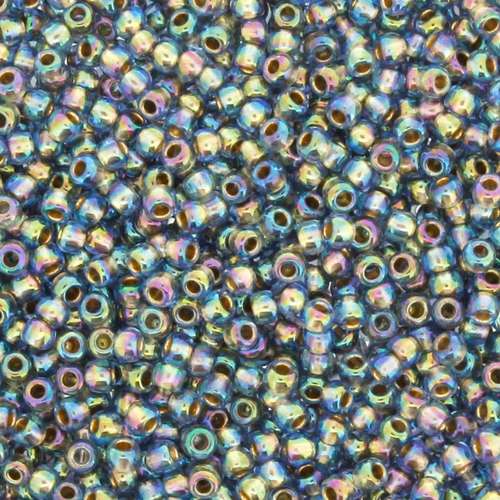 Toho Size 11 Seed Beads 10g - Gold Lined Lt Sapphire