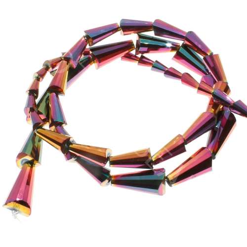 crystal beads mermaid pink — faceted for jewelry making and beadwork