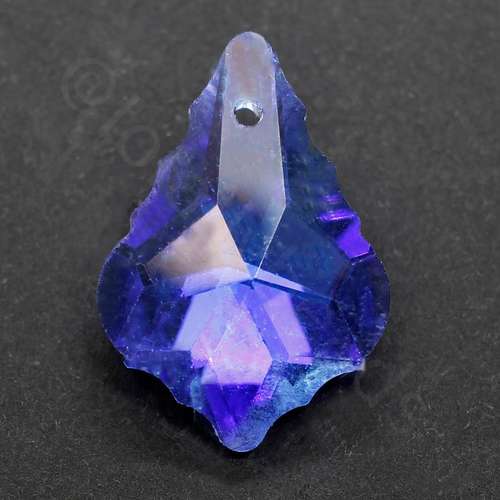 22mm crystal beads blue — faceted for jewelry making and beadwork