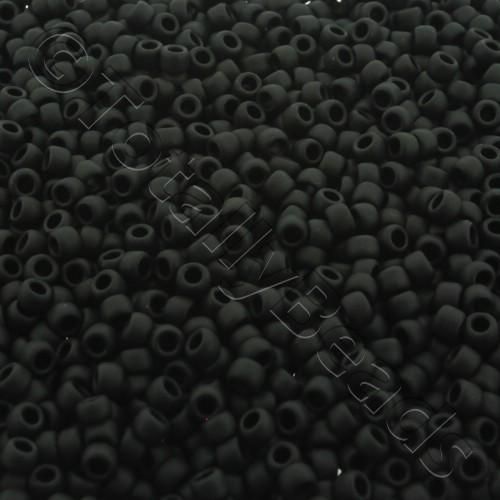 Toho Size 8 Seed Beads 10g - Opq Frost Jet Black
