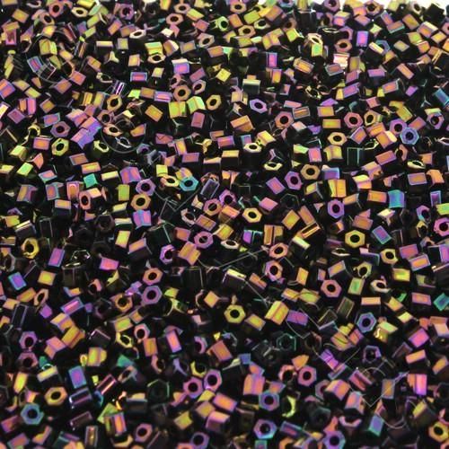 Toho Size 11 Hex Seed Beads 10g - Metallic Iris Purple