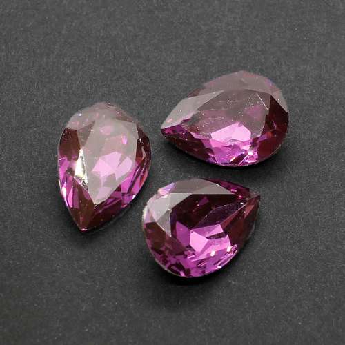 18mm resin Rivoli stone amethyst — faceted round crystal-style cabochon ideal for jewelry making, settings, and crafts
