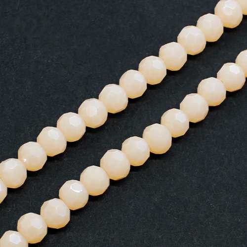 3mm crystal beads peach — faceted for jewelry making and beadwork