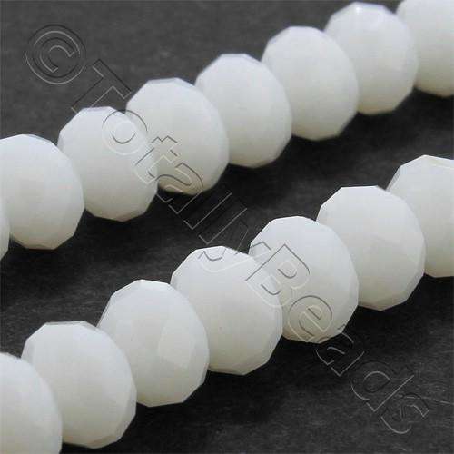 8mm crystal beads opaque white, pack of 70 — faceted for jewelry making and beadwork
