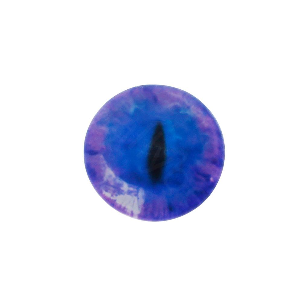 Glass Cabochon 20mm - Dragon Eye Purple Blue Colour
