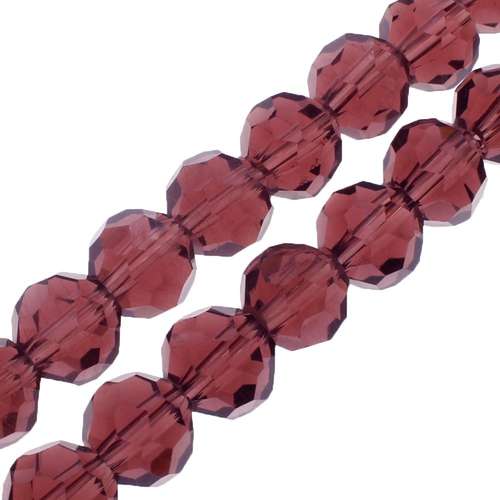 8mm crystal beads amethyst 16" string — faceted for jewelry making and beadwork
