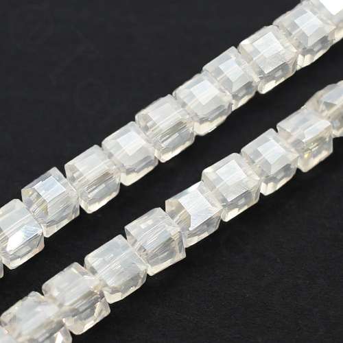 4mm crystal beads crystal ab 16" inch — AB finish, faceted for jewelry making and beadwork