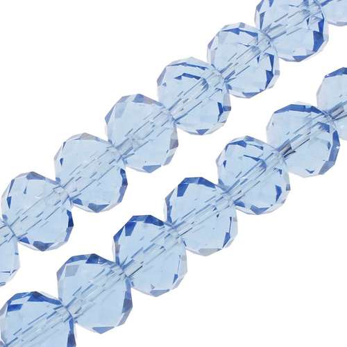 10mm crystal beads light blue, pack of 30 — faceted for jewelry making and beadwork