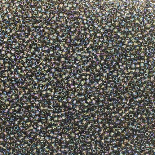 Toho Size 11 Seed Beads 10g - GL Rainbow Blk Diamond