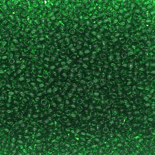 Toho Size 8 Seed Beads 10g - Trans Grass Green