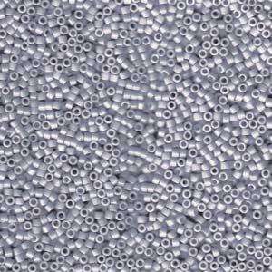 size 11 Miyuki Delica seed beads opaque ghost grey db1139 5g — 5g pack, premium Japanese cylinder beads perfect for bead weaving, embroid…