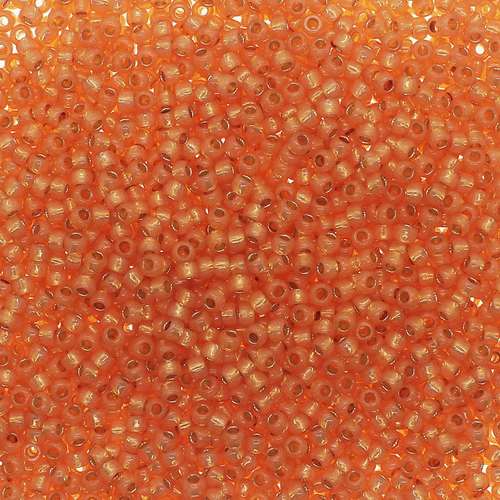 Toho Size 8 Seed Beads 10g - PF Silver Line Milky Grapefruit