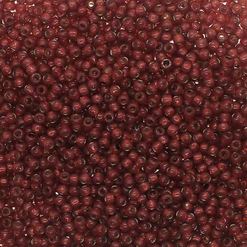 Toho Size 8 Seed Beads 10g - PF Silver Line Milky Pomegranate