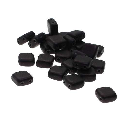 6mm Czech glass glass beads metallic suede dark purple — pack of 25, high-quality two-hole beads ideal for jewelry making, bead weaving,…