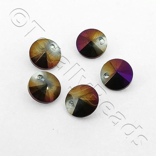 8mm crystal beads purple iris, pack of 40 — faceted for jewelry making and beadwork