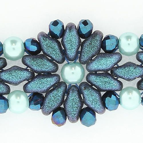 Antoinetta Bracelet Bead Pack Bundle dark turquoise bracelet making kit — DIY set with beads and instructions for creating handmade jewelry