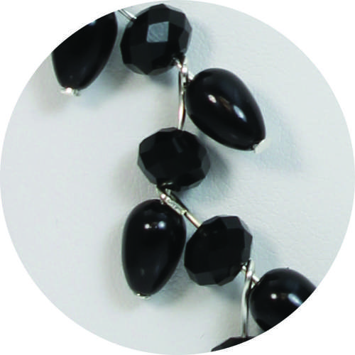 Amber Necklace black - bundle pack necklace making kit — DIY set with beads and instructions for creating handmade jewelry